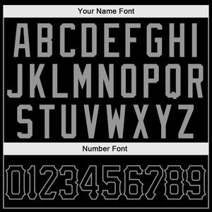 Custom Black Snakeskin Black-Gray <b>3D</b> Pattern <b>Design</b> Authentic Baseball Jersey - Product Image 5