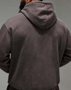 Survêtement pour homme en coton 100% poids lourd 400 GSM Qualité supérieure Logo brodé personnalisé Pull surdimensionné homme Ensemble 2 pièces - Product Image 2