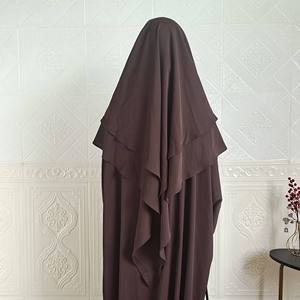 Alta calidad modesta mujer musulmana Khimar Thobe/Thawb Voile Niqab Hijab transpirable Overhead Tie-Back para primavera oración otoño - Product Image 3