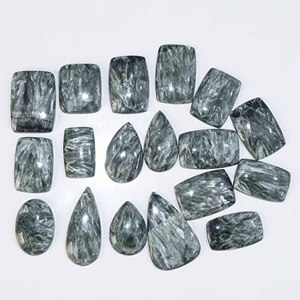 Seraphinite Cabochon หินควอตซ์คริสตัลธรรมชาติทรงหลวมเกรดสูงสำหรับการทำเครื่องประดับการรักษา - Product Image 3