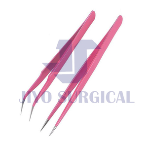 Pinzas de volumen de corazón Rosa Pinzas de extensión de pestañas de acero inoxidable para recoger el cabello perfecto de 90 grados - Product Image 6