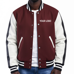 Veste universitaire en toile imperméable à capuche, coupe ample, blocs de couleur, panneaux de manches, style hip-hop, tendance, OEM/ODM, haute qualité - Product Image 4