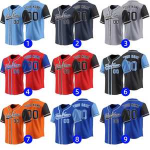 Maillot de baseball personnalisé Orange noir chemise d'uniforme d'équipe de broderie presse à chaud personnalisée unisexe - Product Image 3