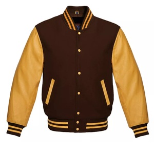 Chaqueta Varsity de Béisbol Personalizada para Hombre, de Alta Calidad, para Invierno, con Cuello Alto y Mangas de Forro Polar, al por Mayor - Product Image 1