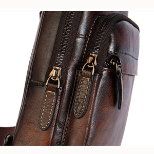 Heavy Duty Basketball Mesh Equipment <b>Ball</b> Bag Shoulder Strap Front Pockets Unisex Lady Vintage Genuine Leather Waterproof Sport - Product Image 6