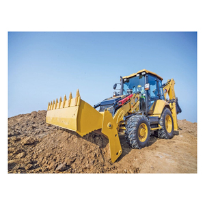 Retroexcavadora Caterpillar con cabina cerrada, barra de cucharón extensible y cucharón de cargador Ideal para servicios públicos, trabajos viales - Product Image 5