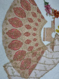 Lehenga Choli Tradicional Pakistaní para Novia con Lentejuelas, Seda de Primera Calidad, Secado Rápido, Chunni para Todas las Temporadas - Product Image 6