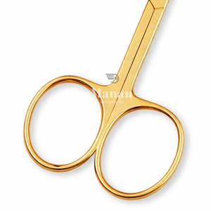 กรรไกรตัดหนังกำพร้าสแตนเลสอย่างดี ใบมีดคมตรง ดีไซน์รูสี่เหลี่ยมเคลือบทอง สำหรับดูแลเล็บและตกแต่งเล็บ - Product Image 3