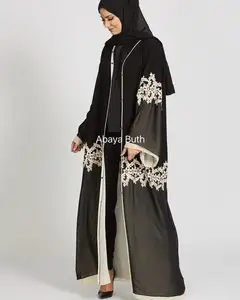 มาใหม่ดูไบสไตล์อาหรับสไตล์พิมพ์ออกแบบ Abaya สุภาพสตรีแขนยาวชุดยาวมุสลิมอิสลาม Abayas