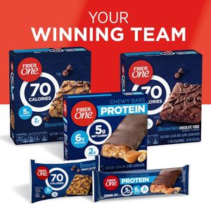 Fiber One 70 Calorie Brownies, Chocolate Chip Cookie, Snack Bars, 6 Bars, 5.34 oz (Pack of 8) - Product Image 3