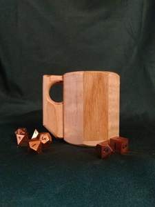 Jarras de cerveza de madera clásicas, taza de madera marrón Retro hecha a mano NATURAL con asa para té, café, vino, cerveza, bebidas calientes - Product Image 5