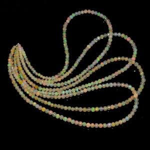 Perles de pierres précieuses rondes à facettes en opale éthiopienne de feu jaune naturel 4-5mm perles de feu Welo pour la fabrication de bijoux en opale taux de vrac - Product Image 5