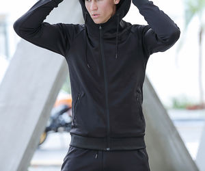 Pantalon à capuche imprimé taille XL survêtement deux pièces logo personnalisé design professionnel automne jogging ensemble grande taille solide - Product Image 5