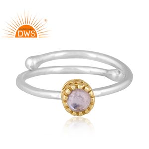 Último diseño de plata esterlina fina Arco Iris Natural piedra lunar piedra preciosa anillo ajustable fabricante de joyas - Product Image 2