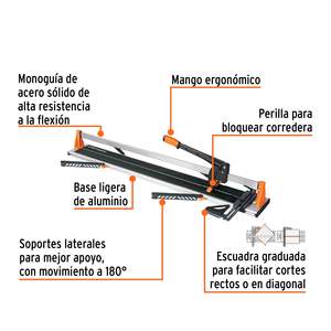 Tagliapiastrelle 47 '(120cm) grande formato con custodia, esperto, 11775