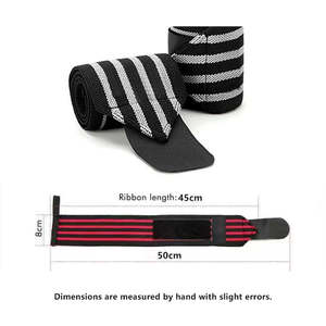 Factory Wholesale Customized Fashion Non-Slip for Closure 100% Cotton Carpal Tunnel Fitness Gym <b>Wrist</b> <b>Bands</b> Wraps for Women /Man - Product Image 1