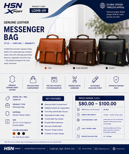 Sac messager en cuir d'agneau véritable, vintage, de luxe, de haute qualité, grande capacité, avec boucle logo, sac à bandoulière, porte-documents - Product Image 5