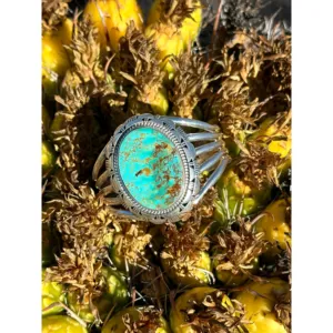 Larry Mores Yazzie Royston Turquoise <b>Sterling</b> <b>Silver</b> <b>Cuff</b> <b>Bracelet</b> - Product Image 1