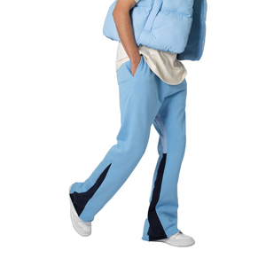 Pantalon évasé unisexe coupe slim léger, survêtement évasé personnalisé pour homme, style décontracté respirant et écologique en coton pour le jogging 2026 - Product Image 4