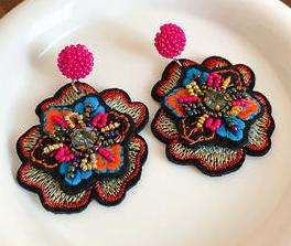 Fabricante de pendientes bordados, pendientes personalizados con múltiples cuentas, joyería festiva para mujer al mejor precio, pendientes con cuentas - Product Image 2