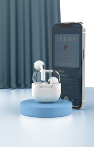 Auricolari Wireless Mini Compatti <span class=keywords><strong>M17</strong></span>, Rosa Macaron, Verde Stealth, Ultra Leggeri, Audio HiFi Stereo, Indossabili Senza Dolore - Product Image 4