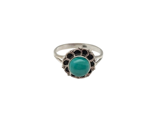 925 Sterling Silver Boho Style Bague À La Main Bijoux Classiques pour Femmes Turquoise Gemstone Parfait Cadeau De Mariage pour Femme - Product Image 5