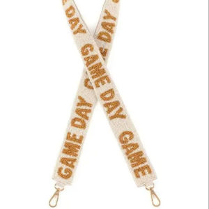 Game Day Beaded <b>Bag</b> <b>Strap</b> Embroidery Work Crossbody Shoulder Belt Seed Bead Purse Handle <b>Replacement</b> Wide Handbag Tote <b>Strap</b> Set - Product Image 1
