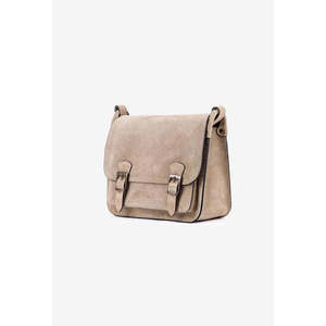 กระเป๋าสะพายข้างทรงโครงสร้าง ทำจากหนังกลับแท้ - ผลิตในอิตาลี - งานศิลป์ 25391 - Product Image 3