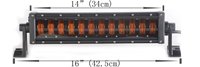 Barre lumineuse de travail LED à rangée unique 11 pouces Spot IP67 blanc ambre 48W phare de conduite pour camion tout-terrain ATV SUV accessoire de voiture