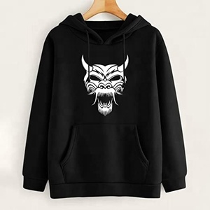 Sudadera con capucha informal de gran tamaño para mujer, manga larga, hombros caídos, estampado de lana, Tops de marca personalizada con capucha frontal - Product Image 4