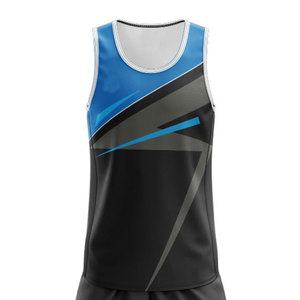 Wholesale Custom Sublimation Printing Sleeveless <b>Track</b> and <b>Field</b> Uniforms Sublimated Design Top and Bottom - Product Image 4