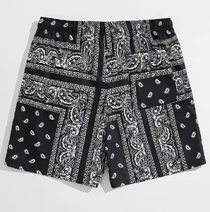 Short de basket-ball pour hommes avec logo personnalisé OEM 2024 Short d'été de grande taille en maille de polyester respirant avec impression animale - Product Image 2