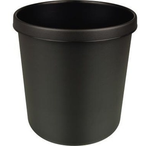 Helit - Cubo de Basura de Plástico Negro para Bomberos, 26.7 x 27 cm, con Capacidad de 12 L y 1 Compartimento de Separación - Product Image 1