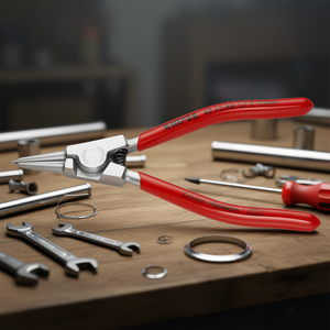 Alicates para Anillos de Retención Knipex Cromados con Puntas Recubiertas de Plástico para Anillos Externos en Ejes - Product Image 3