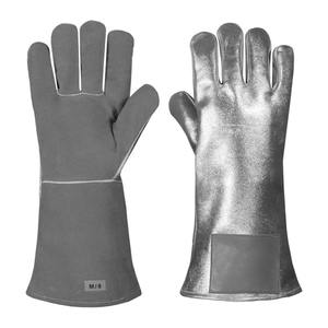 Guantes de soldadura aluminizados de cuero de vaca de primera calidad, guantes de seguridad duraderos, resistentes a chispas de calor - Product Image 6