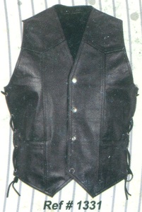 TOP QUALITY SPORTS HANDMADE LEATHER MOTORCYCLE WAISTCOAT MADE WITH 3MM THICK LEATHER BIKER VEST <b>MOTORBIKE</b> VEST - Product Image 2