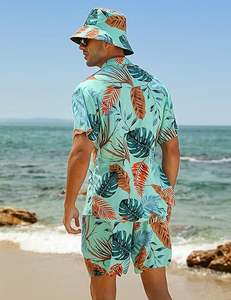 Ensembles de survêtements pour hommes Shorts Polos à fermeture éclair quart de tour Shorts de dessous Tenues de sport Ensembles de survêtements décontractés hawaïens Ensembles de shorts d'été confortables - Product Image 4