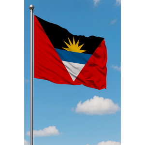 Antigua Barbuda Outdoor World Flag Custom Logo Digital Printing Pennant Style Aluminum Flagpole Silk Polyester Plastic <b>Banners</b> - Product Image 3