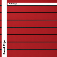 Panel Rojo con Perfil Beige 1200x1200mm, Panel de Exhibición Reforzado con Tablero de Partículas de Alta Densidad y Aluminio