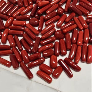 Coral Rojo Italiano, Piedra Preciosa Natural, Piedra Preciosa Suelta, Forma de Cabujón, Fabricación de Joyas, Mejor Calidad - Product Image 1