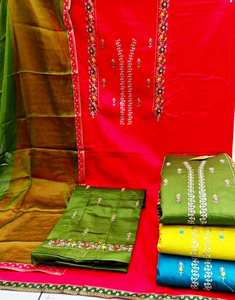 ชุดสูท salwar kameez สำหรับผู้หญิงชุดปาร์ตี้อินเดียและปากีสถานปักด้วยมือขนาดฟรีไซส์ดีไซน์ทันสมัย - Product Image 1