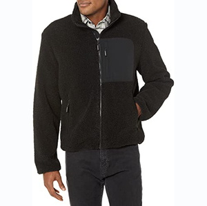 Chaqueta de lana bordada para hombre, fabricante de ropa personalizado, con cremallera, Sherpa - Product Image 6