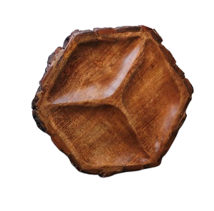 Bandeja de corteza rústica Bandeja de servicio mediana con borde de corteza Plato venta Barco de madera hecho a mano Corazón Regalo de San Valentín Madera oscura - Product Image 5