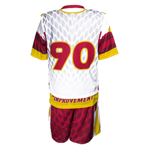 Ensemble d'uniformes de lacrosse personnalisés en gros – Maillot et short unisexe grande taille, séchage rapide, respirant, kit d'entraînement léger pour équipe, avec nom d'équipe - Product Image 1