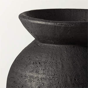 Vase en terre cuite noire - Product Image 2