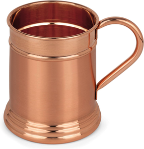 Divris Copper Moscow Mule <b>Mug</b> Handcrafted Hammered Finish Welded Handle Vintage Classic Design Reusable <b>Large</b> Capacity Food - Product Image 1