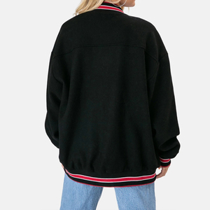 Manches en cuir avec corps en laine 100% patchs en chenille personnalisés College Letterman Varsity Bomber Jackets pour hommes et femmes - Product Image 4