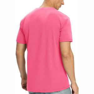 Nouveaux T-shirts décontractés pour hommes adultes, 100% coton tricoté, 220g, uni, haute qualité, vente en gros, personnalisable - Product Image 3