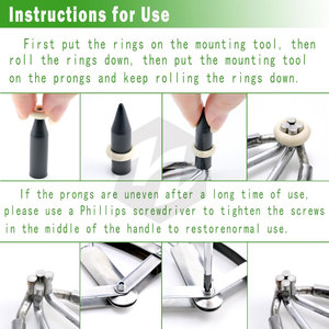 Kit de ligature orthopédique réutilisable en acier inoxydable avec pinces et 100 anneaux de castration de qualité supérieure (70 grands + 30 petits) durables pour le bétail - Product Image 5