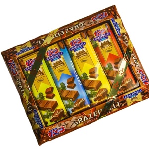 Barra de Chocolate Compuesta con Crema Deliciosa, Certificada Halal, con Galleta, Mermelada y Nueces, Color Sólido, 0.2 kg, Empaque en Caja Marrón, 12 Meses de Duración - Product Image 1